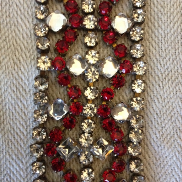 Jewelry - Stunning Vintage Red/Clear Rhinestone Bracelet